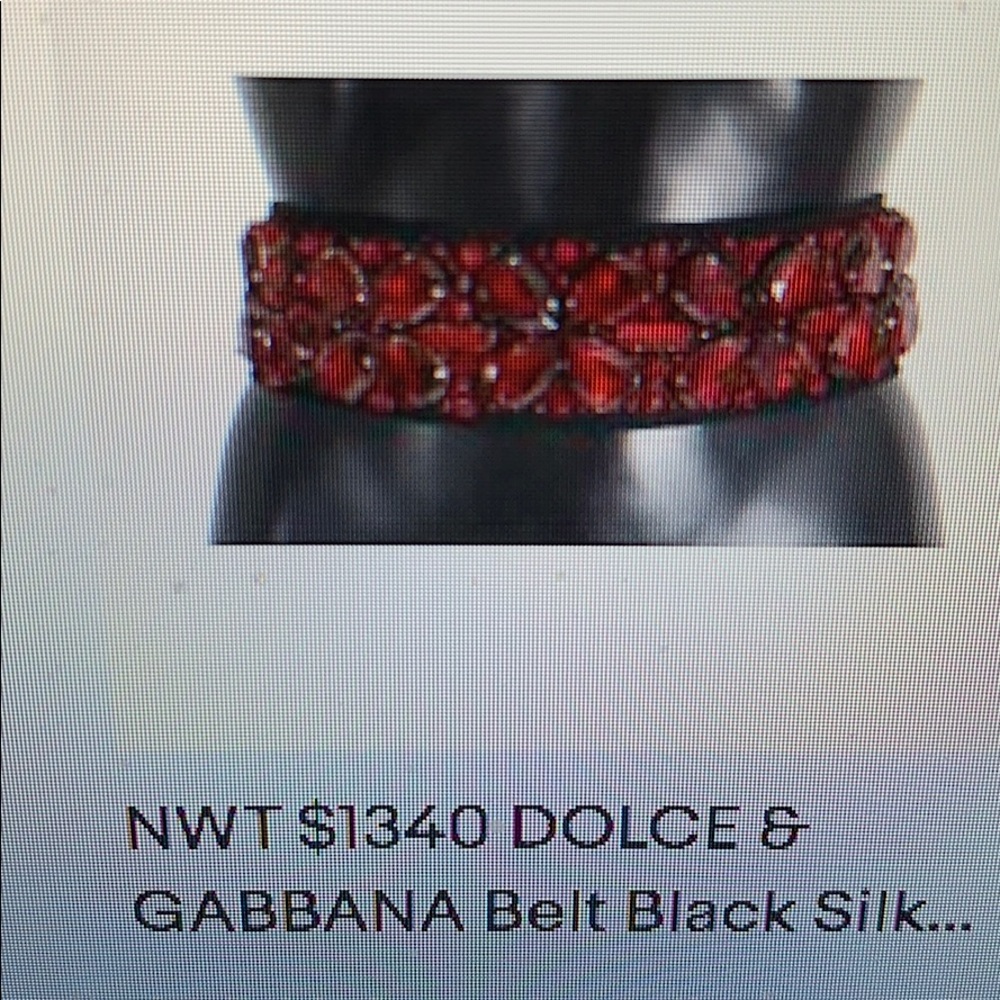 Dolce&Gabbana black silk belt